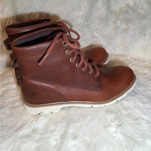 Timberland with sensorflex brown leather boots size 7.5